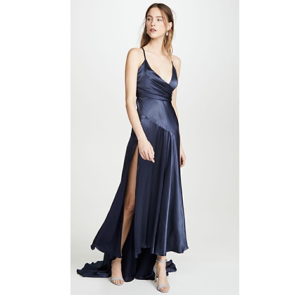 Fame & Partners Peony Dress in Indigo NWT 8